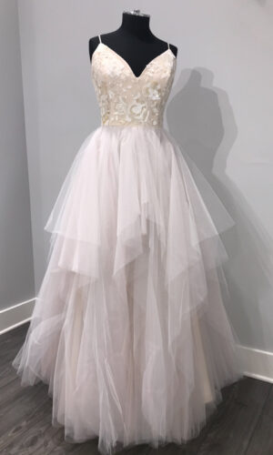Nicoletta Front Hayley Paige - White Satin Bridal Boutique Ottawa - Designer & Luxury Wedding Gown - Off the rack & custom order - Bridal Seamstress