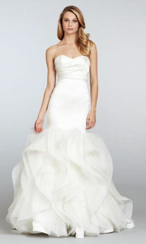Leighton Front Hayley Paige - White Satin Bridal Boutique Ottawa - Designer & Luxury Wedding Gown - Off the rack & custom order - Bridal Seamstress