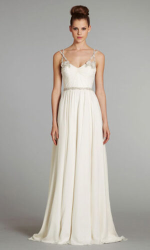 Nina Front Hayley Paige - White Satin Bridal Boutique Ottawa - Designer & Luxury Wedding Gown - Off the rack & custom order - Bridal Seamstress