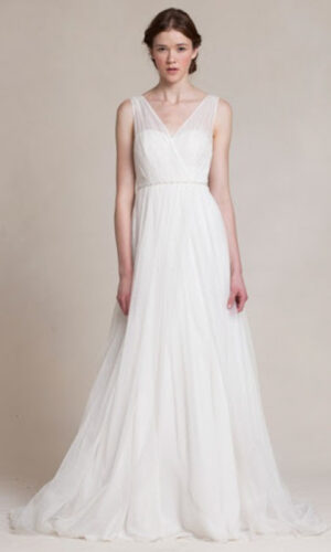Front Magnolia by Jenny Yoo - White Satin Bridal Boutique Ottawa - Designer & Luxury Wedding Gown - Off the rack & custom order - Bridal Seamstress