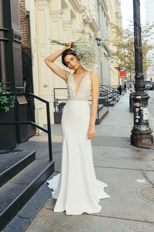 Jenny by Jenny Yoo Street - White Satin Bridal Boutique Ottawa - Designer & Luxury Wedding Gown - Off the rack & custom order - Bridal Seamstress