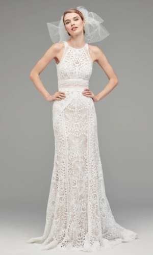 Watters Vendela - Watters - Wedding Dress - Fitted Dress - Lace Bridal Gown - Wedding Dress with High Neckline